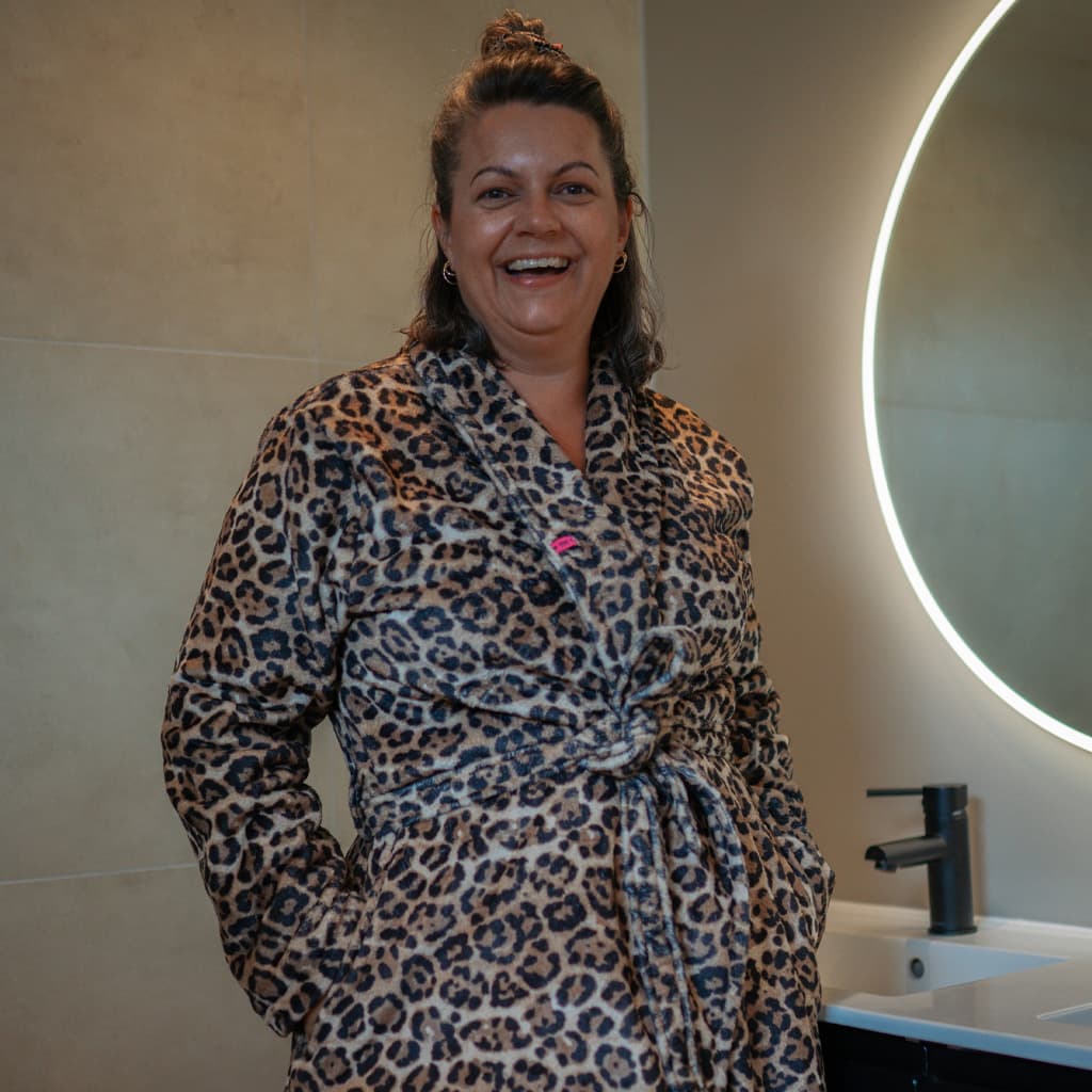 Morgenkåpe i leopard - Image 1
